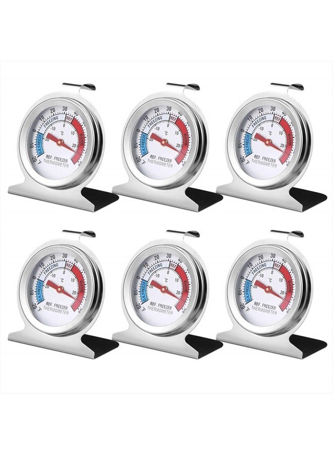 6PCS Refrigerator Freezer Thermometer - Refrigerator/Freezer/Fridge Temperature Cooler - Classic Series Large Dial Thermometer (6)