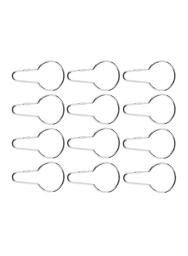 12-Piece Bathroom Curtain Hook Set