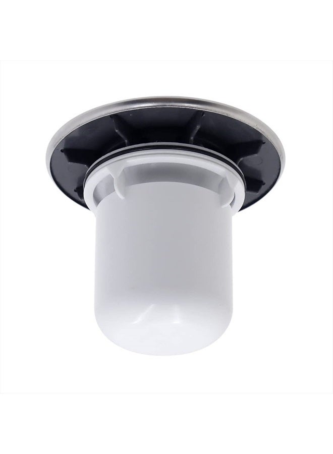 Shower Drain Cover, Shower Waste Trap Cover Plug Hole Cover Shower Trap Cover Replacement, 115mm Chrome Finished Top Cover / 90mm Drain Outlet, Removable Shower Plughole Cover Fast Flow