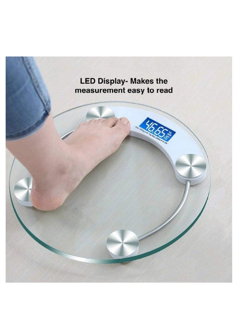 28cm Clear Bathroom Scale LCD Electronic Digital Smart Scale Body Scale Health Scale Floor Scale with Battery