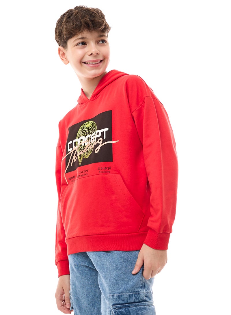 Boys' Hoodie  (8-14yrs) Orange