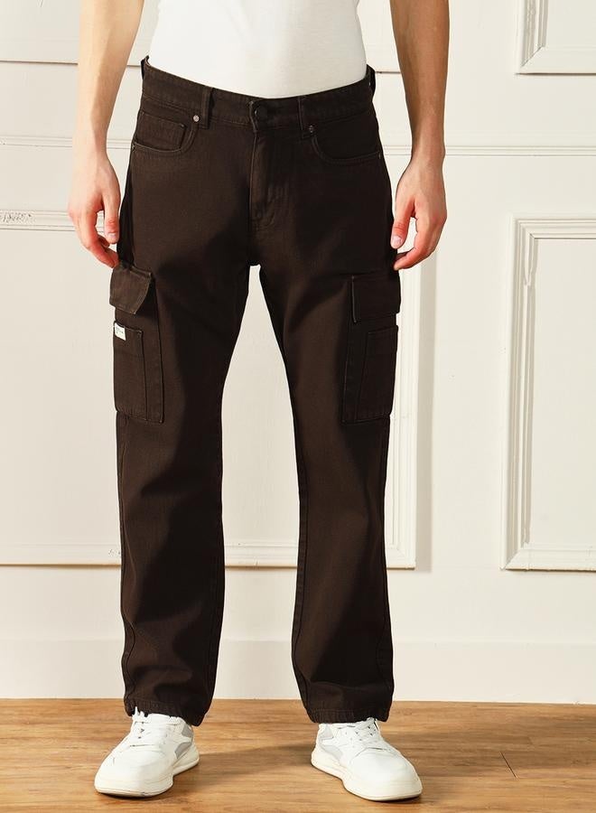 Men's Brown Relaxed Fit Jeans - Effortless Style and Comfort
