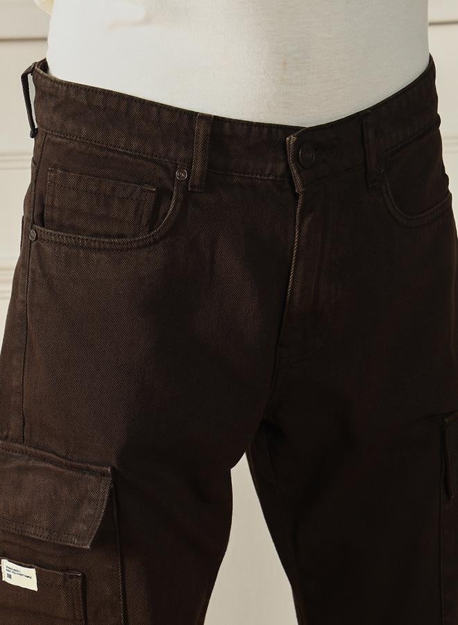 Men's Brown Relaxed Fit Jeans - Effortless Style and Comfort