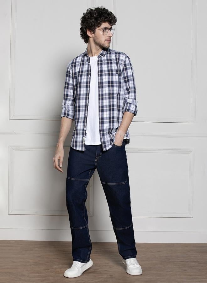 Men’s Dark Blue Relaxed Fit Jeans