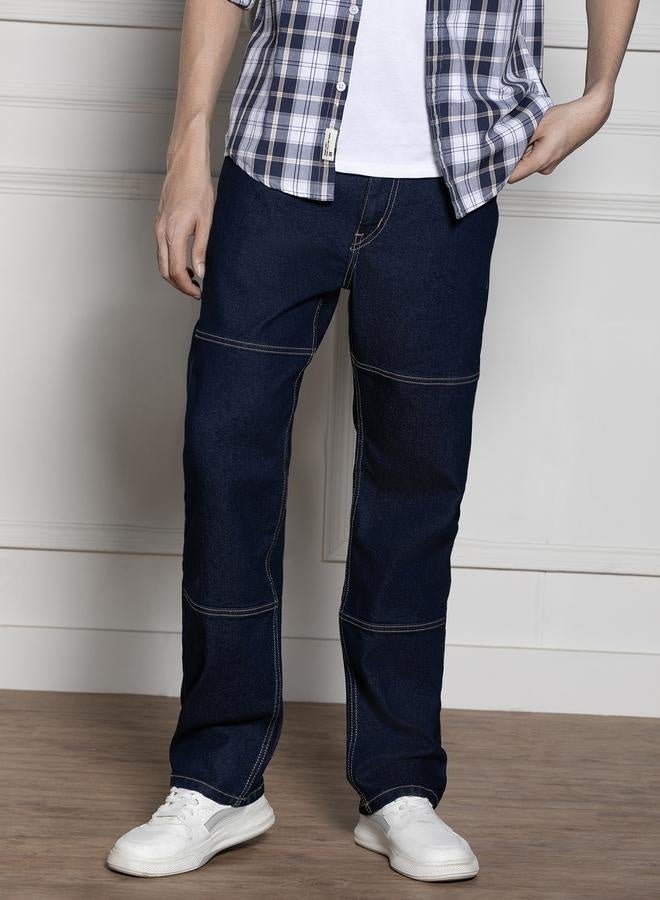 Men’s Dark Blue Relaxed Fit Jeans