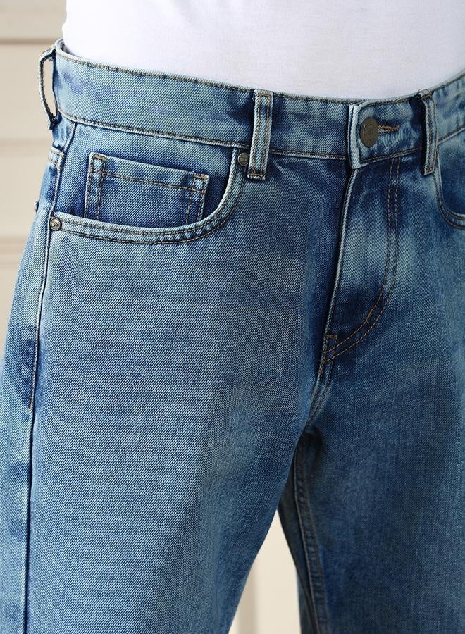 Men's Light Blue Relaxed Fit Jeans - Casual Comfort
