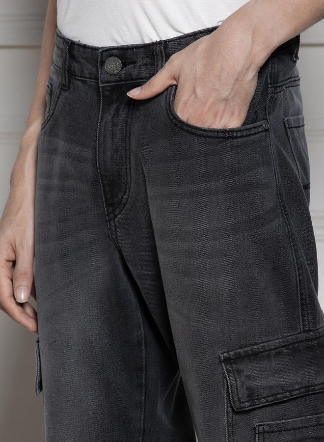 Men’s Dark Grey Relaxed Fit Jeans