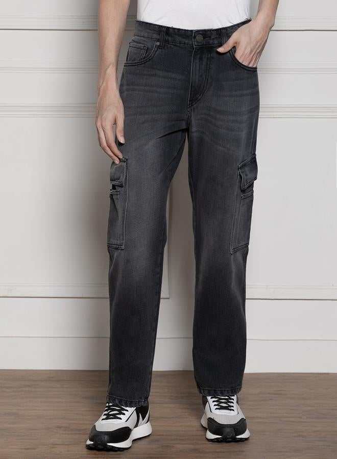 Men’s Dark Grey Relaxed Fit Jeans