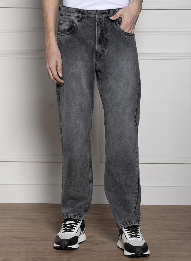 Men’s Light Grey Relaxed Fit Jeans