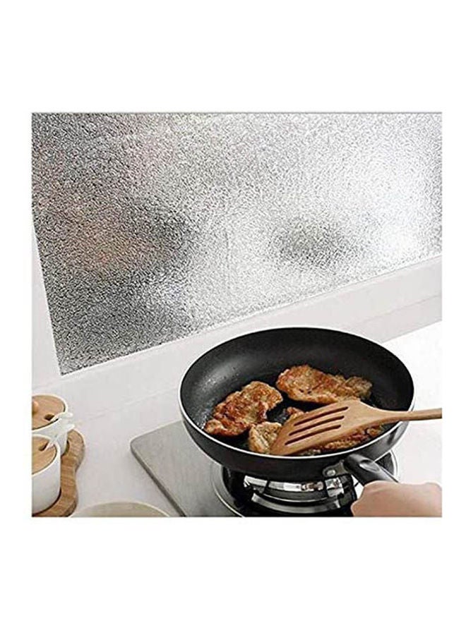 Can Be Cut Kitchen Oil Proof Waterproof Sticker Aluminum Foil Kitchen Stove Cabinet Stickers Self Adhesive Wallpapers Silver