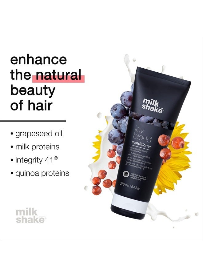 icy blond conditioner | toning conditioner with black pigment to neutralize yellow and brass in platinum blonde hair | smooths, hydrates, and brightens cool tones | 8.4 Fl Oz
