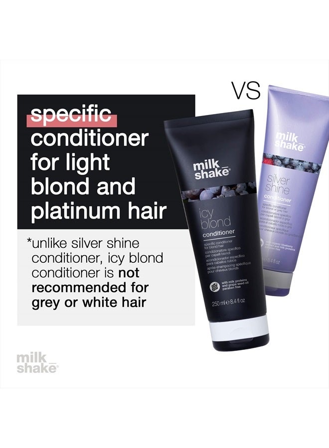 icy blond conditioner | toning conditioner with black pigment to neutralize yellow and brass in platinum blonde hair | smooths, hydrates, and brightens cool tones | 8.4 Fl Oz