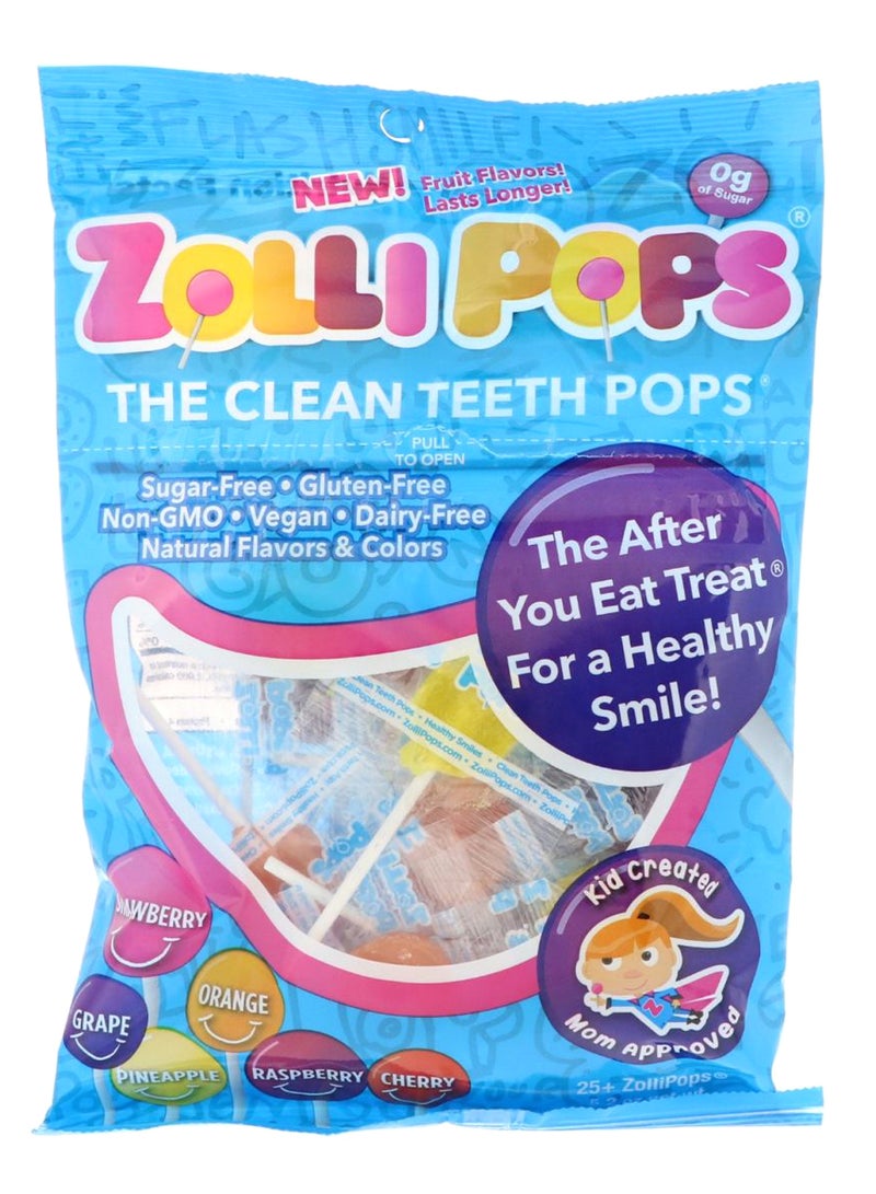 Pack Of 25 The Clean Teeth Pops Multicolour