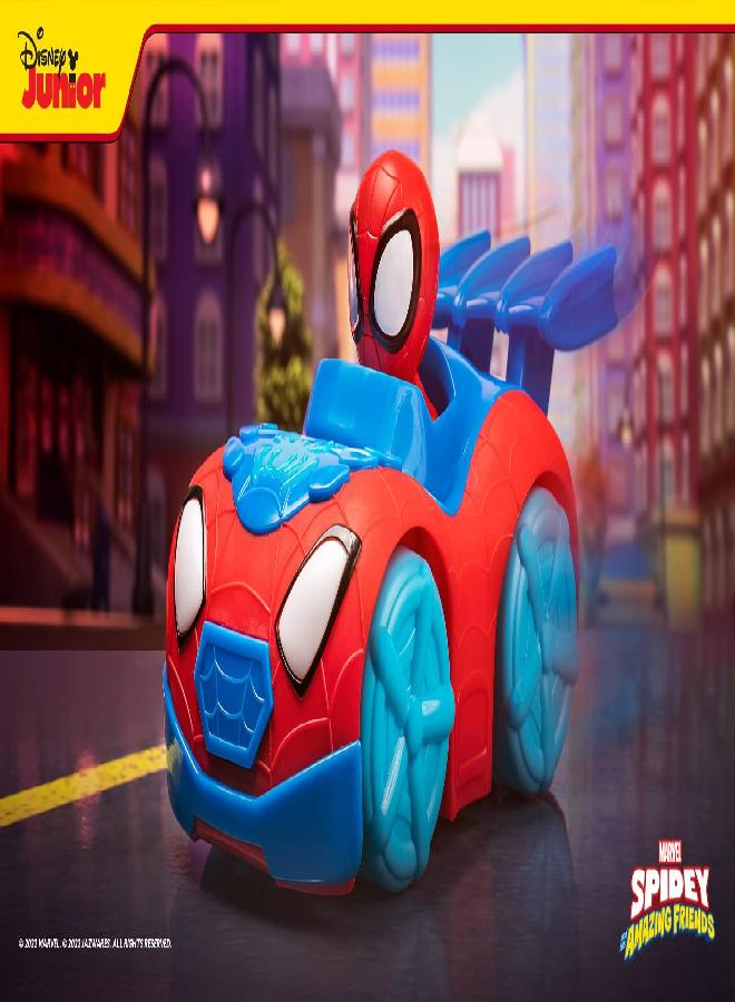 Marvel Spidey and HIS Amazing Friends Flash ‘N’ Dash Web Crawler - Motorized Web Crawler Vehicle with Lights and Sounds - Toys Featuring Your Friendly Neighborhood Spideys