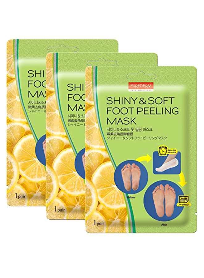 Shiny And Soft Foot Peeling Mask Pack Of 3