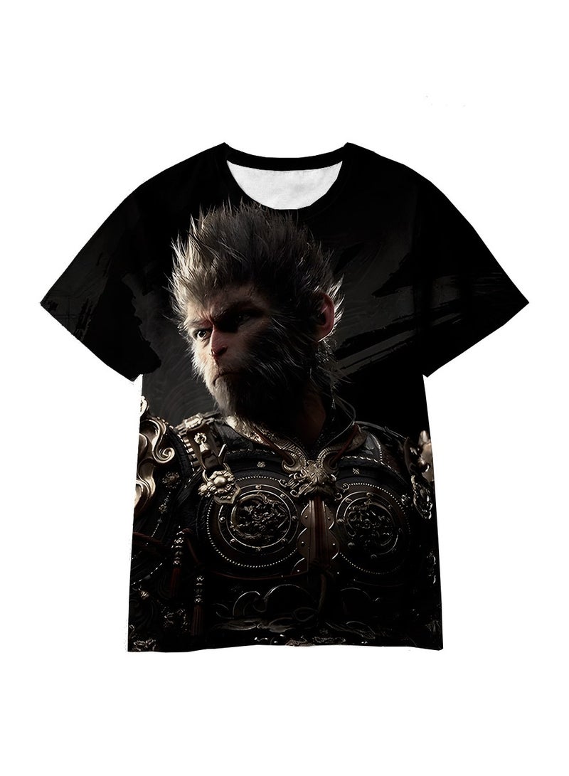 Black Myth Wukong Game Quick Drying Short Sleeved T-shirt for Men And Women