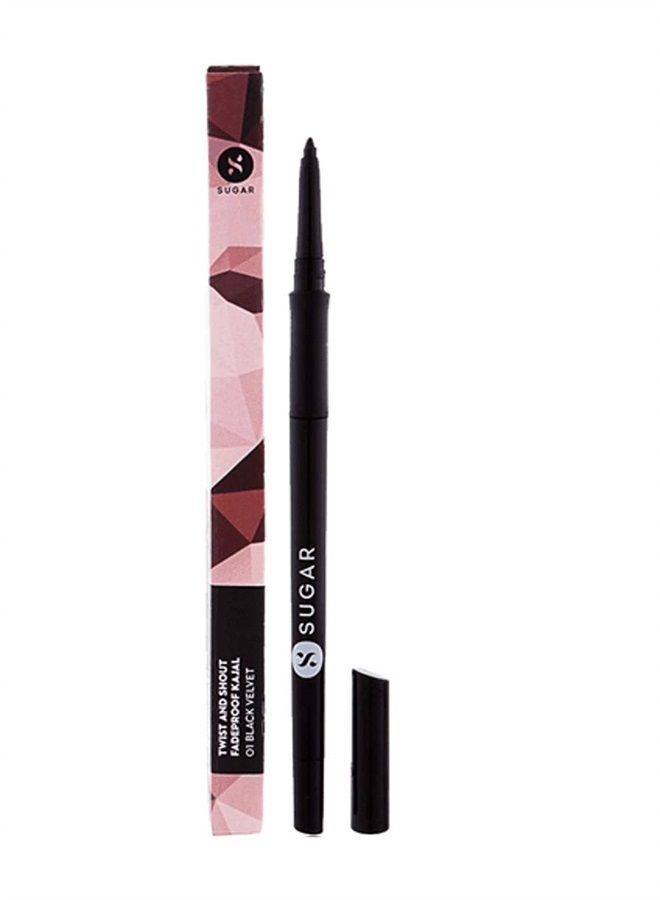 SUGAR Twist And Shout Fadeproof Eye Pencil, 01 Black Velvet (Black)