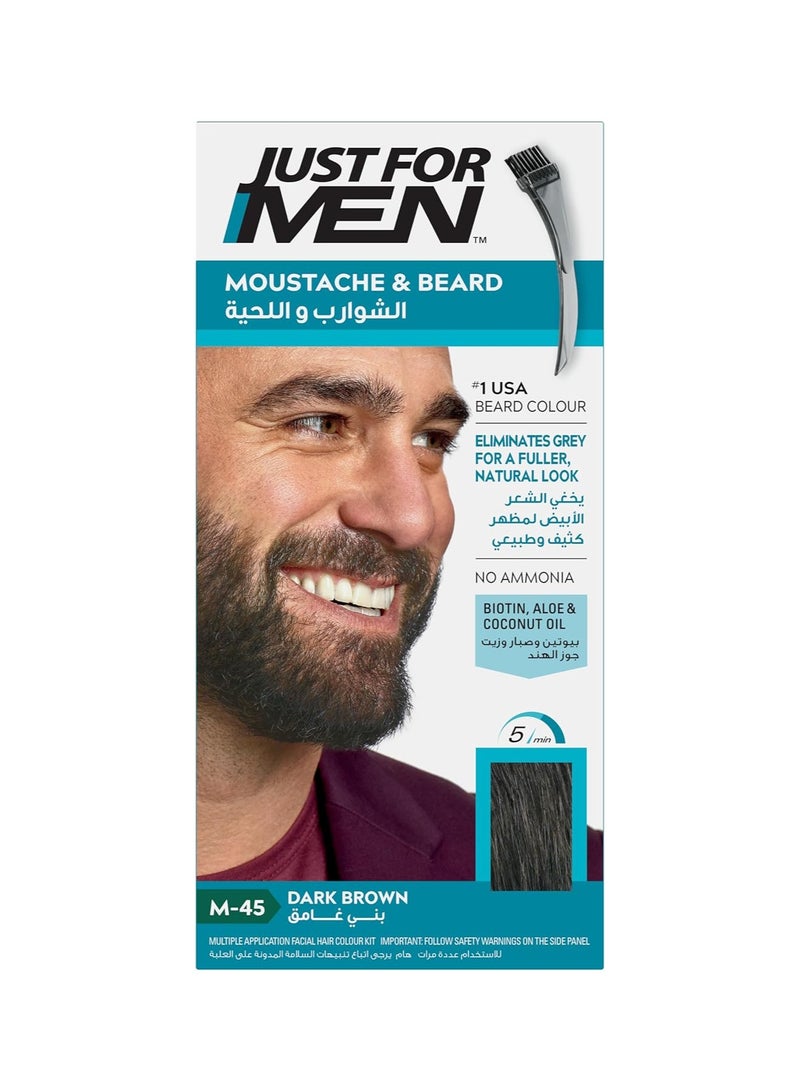 Mustache & Beard Brush-In Color Gel,Dark Brown M-45