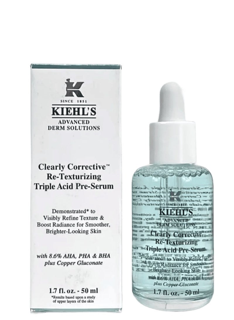 KIEHL'S Clearly Corrective Re-Texturizing Triple Acid Pre-Serum, 50ml