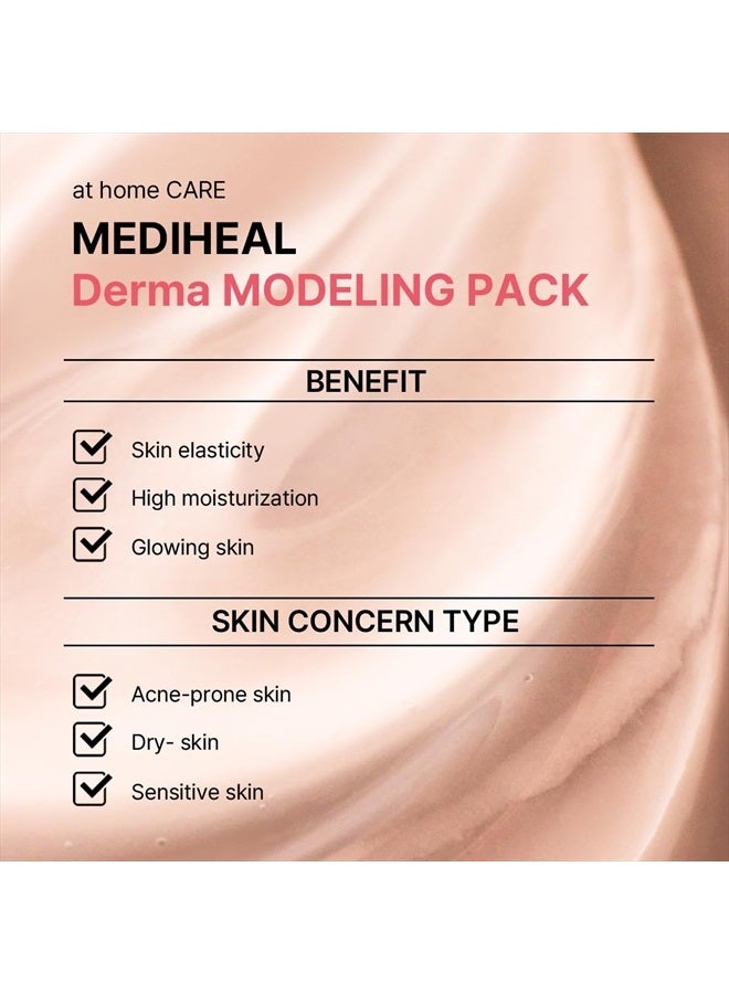 Derma Modeling Pack (Collagen) - Filling Elasticity For Glow Skin - Easy DIY Home Spa Kits, Hydrating Icy Jelly Mask For Skin Refreshment