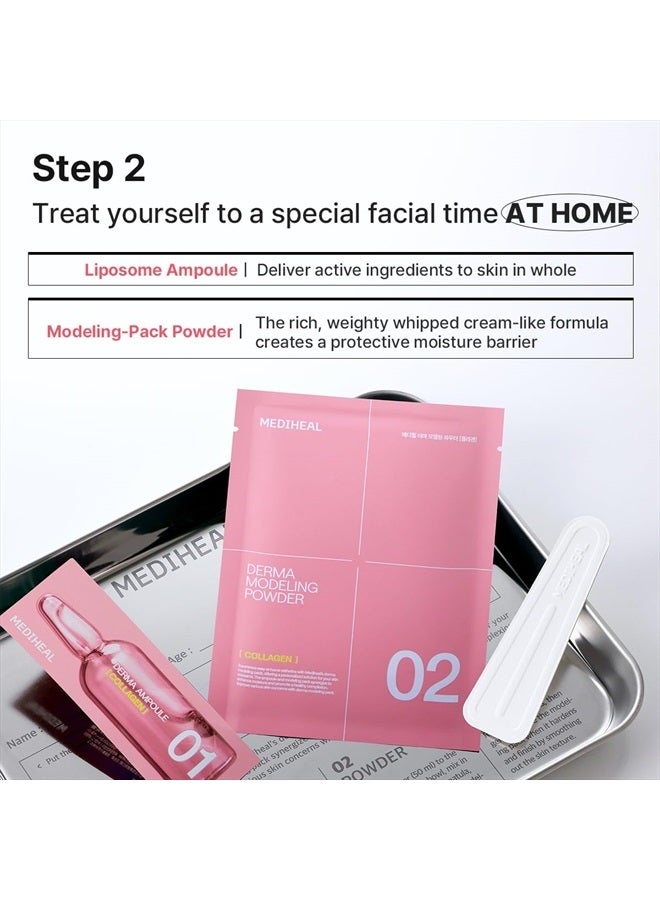 Derma Modeling Pack (Collagen) - Filling Elasticity For Glow Skin - Easy DIY Home Spa Kits, Hydrating Icy Jelly Mask For Skin Refreshment