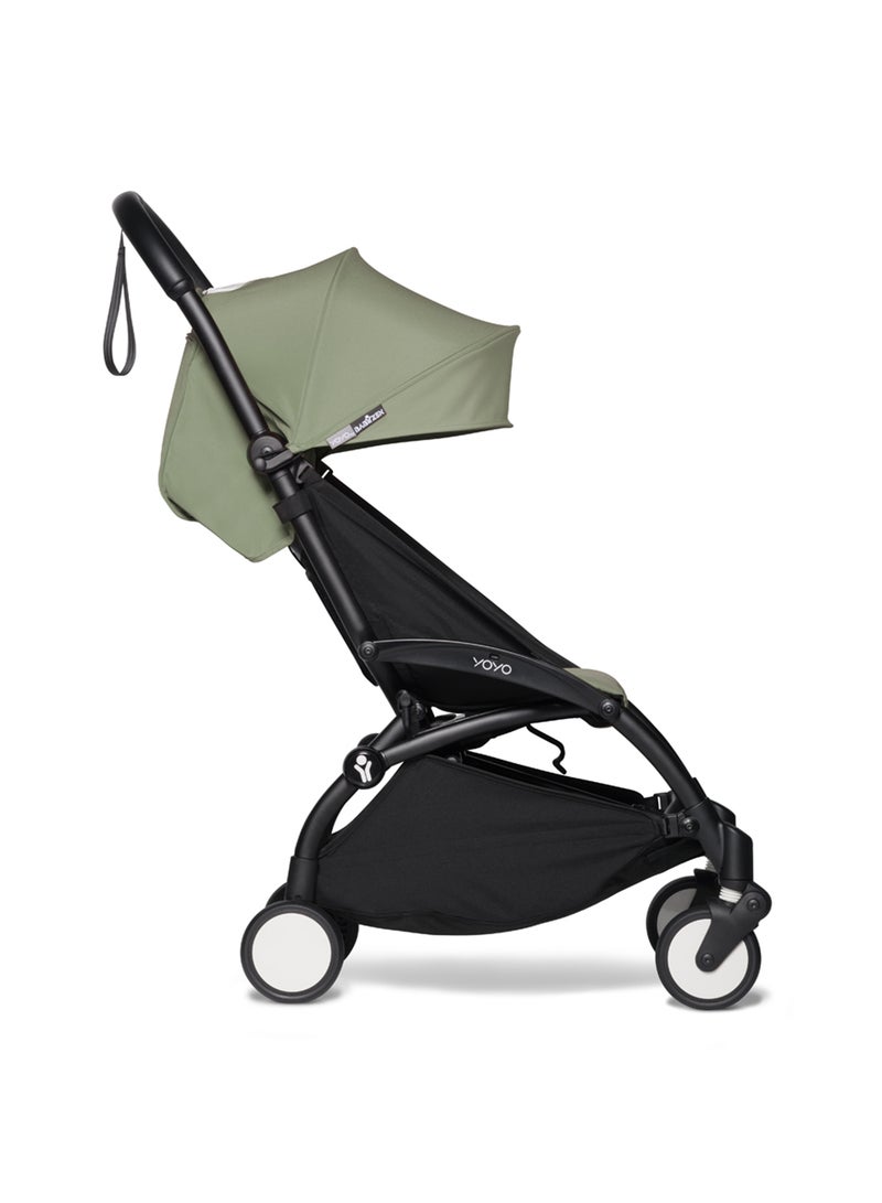 Yoyo 6+ Colour Pack Textiles Only Seat Cushion, Matching Canopy And Zipped Back Pocket Requires Baby Stroller Yoyo2 Frame - Olive