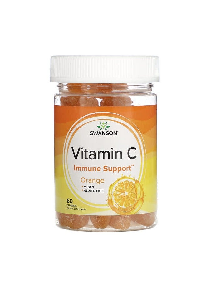 Vitamin C, Orange, 60 Gummies