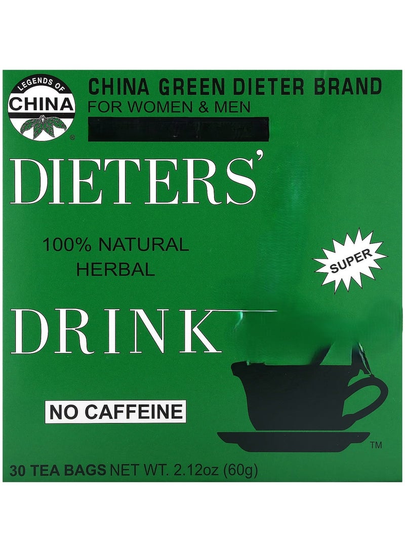 China Green Dieters Tea by Uncle Lee - Detox Tea - Caffeine-Free Herbal Tea 30 Bags 60g