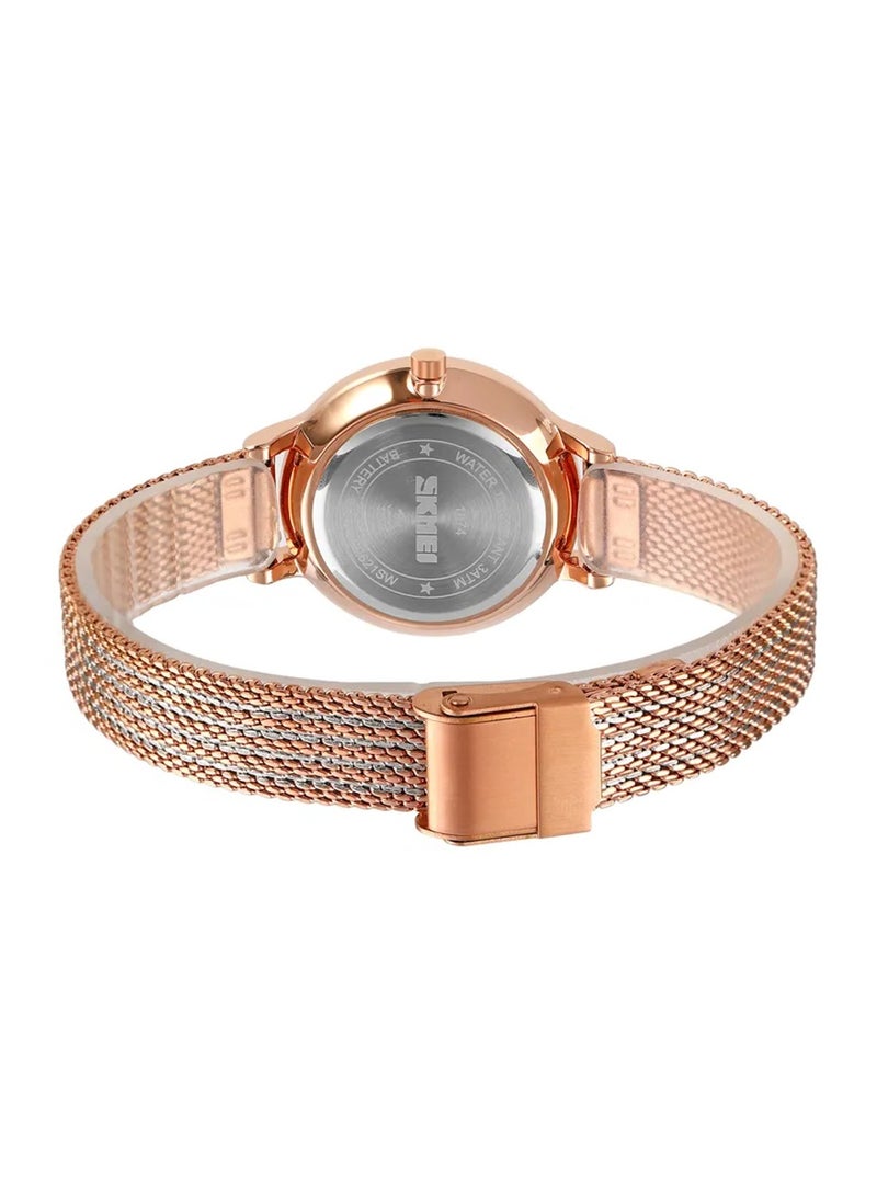 Women's Rose Gold Stainless Steel Analog Quartz watch 1874