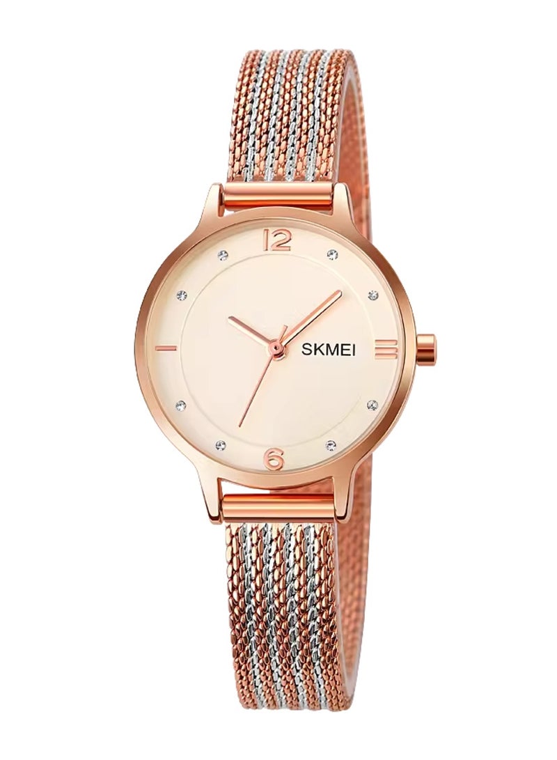 Women's Rose Gold Stainless Steel Analog Quartz watch 1874