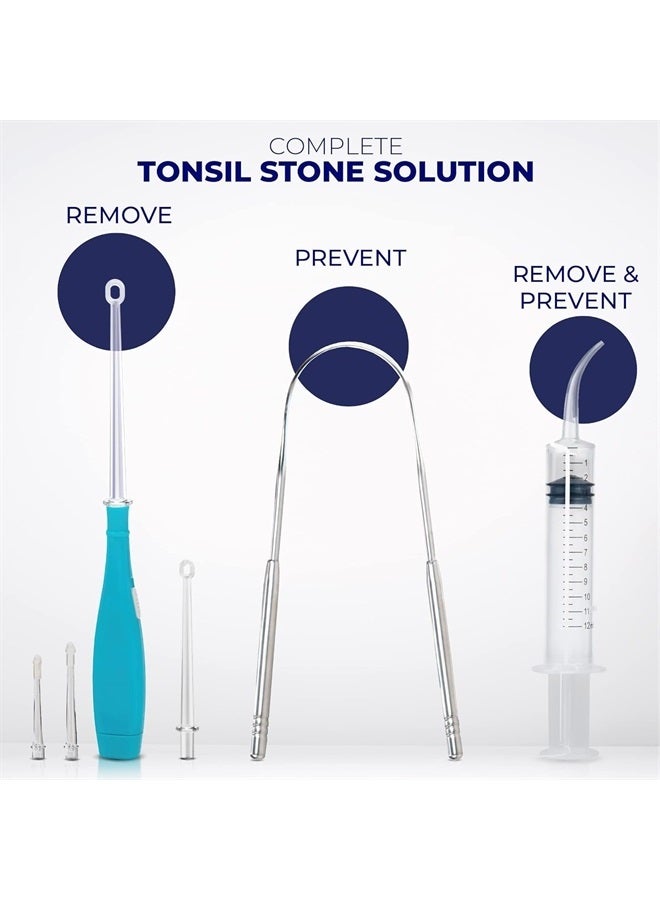 Tonsil Stone Removal Kit - Tonsil Stone Remover - Tonsillolith Remover Tool - Tonsil Cleaner - Fight Bad Breath - Tonsil Stone Removal Tool - Oral Irrigator - Tongue Scraper - 7 Pieces