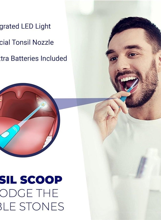 Tonsil Stone Removal Kit - Tonsil Stone Remover - Tonsillolith Remover Tool - Tonsil Cleaner - Fight Bad Breath - Tonsil Stone Removal Tool - Oral Irrigator - Tongue Scraper - 7 Pieces