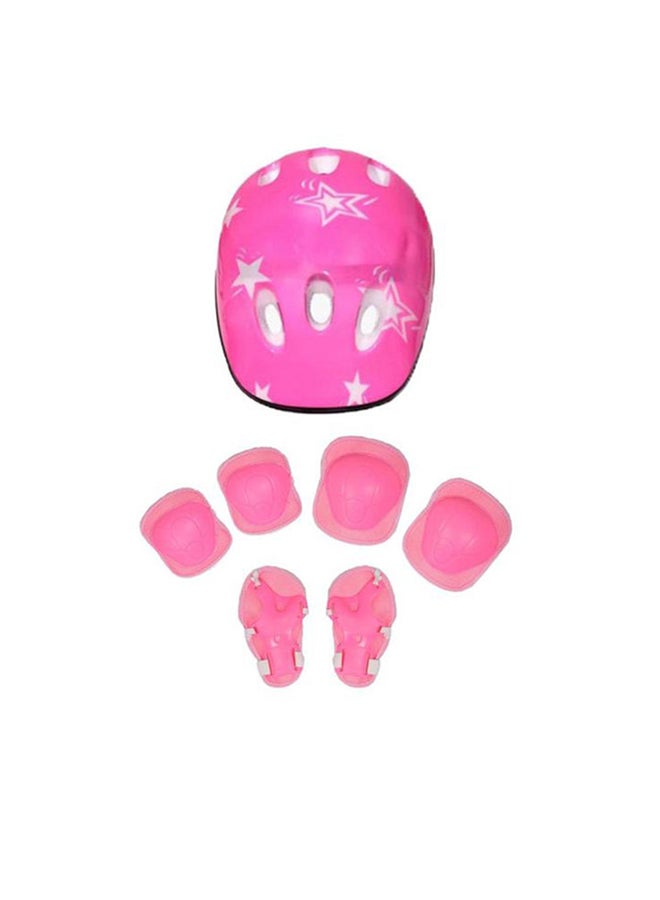 7-Piece Skateboard Gear Set In Pink For Safety While Riding For Your Little One ‎26x20x12cm