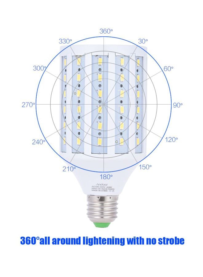 Photo Studio Photography 40W LED Corn Lamp Light Bulb 90 Beads 5500K E27 White