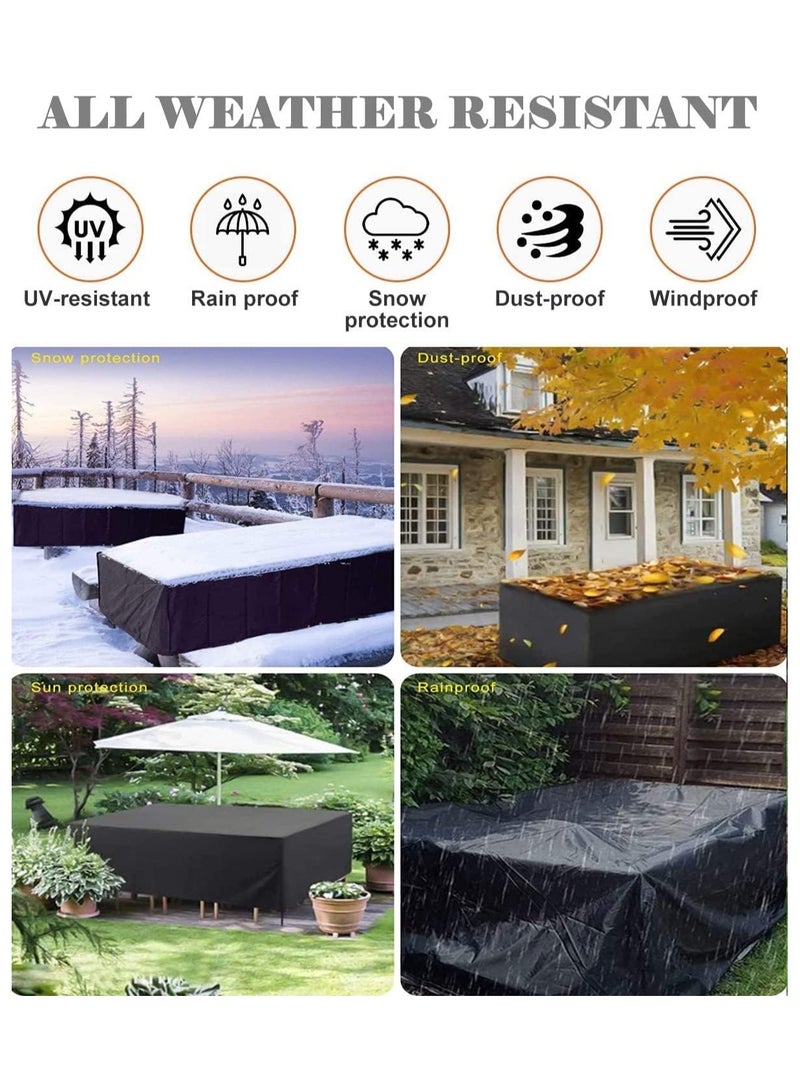 TOPIFY Waterproof Garden Patio Furniture Cover Set,(325 x208 x58) 210D Heavy Duty Oxford Fabric UV Resistant Protection for Rectangle Sofa Outdoor