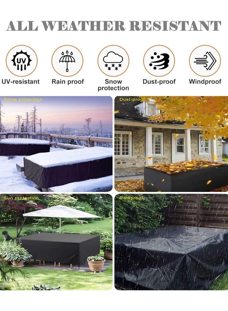 TOPIFY Waterproof Garden Patio Furniture Cover set, (180x123x74 cm) Upgraded 210D Heavy Duty Oxford Fabric UV Resistant Protective Cover for Rectangle Table Chair Sofa Outdoor