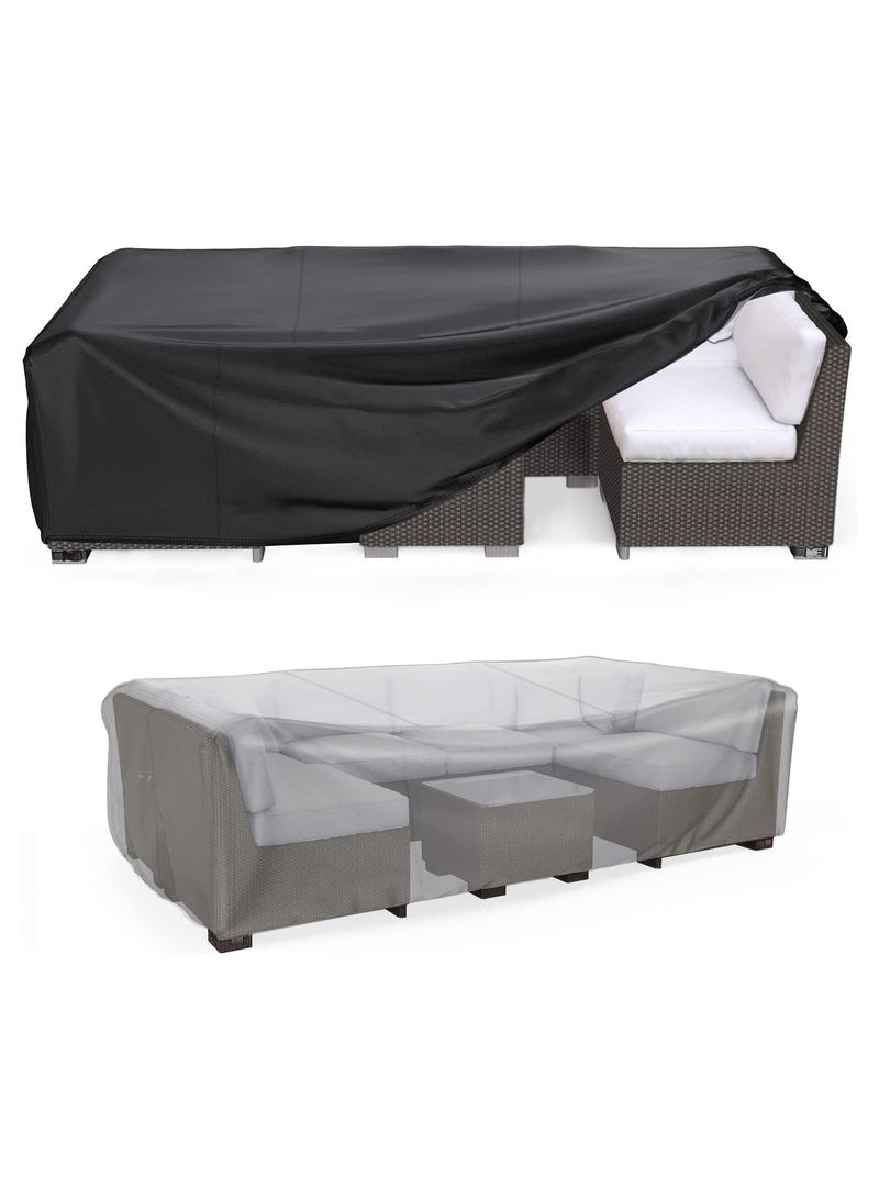 TOPIFY Waterproof Garden Patio Furniture Cover Set,(315 x160 x74) 210D Heavy Duty Oxford Fabric UV Resistant Protection for Rectangle Sofa Outdoor