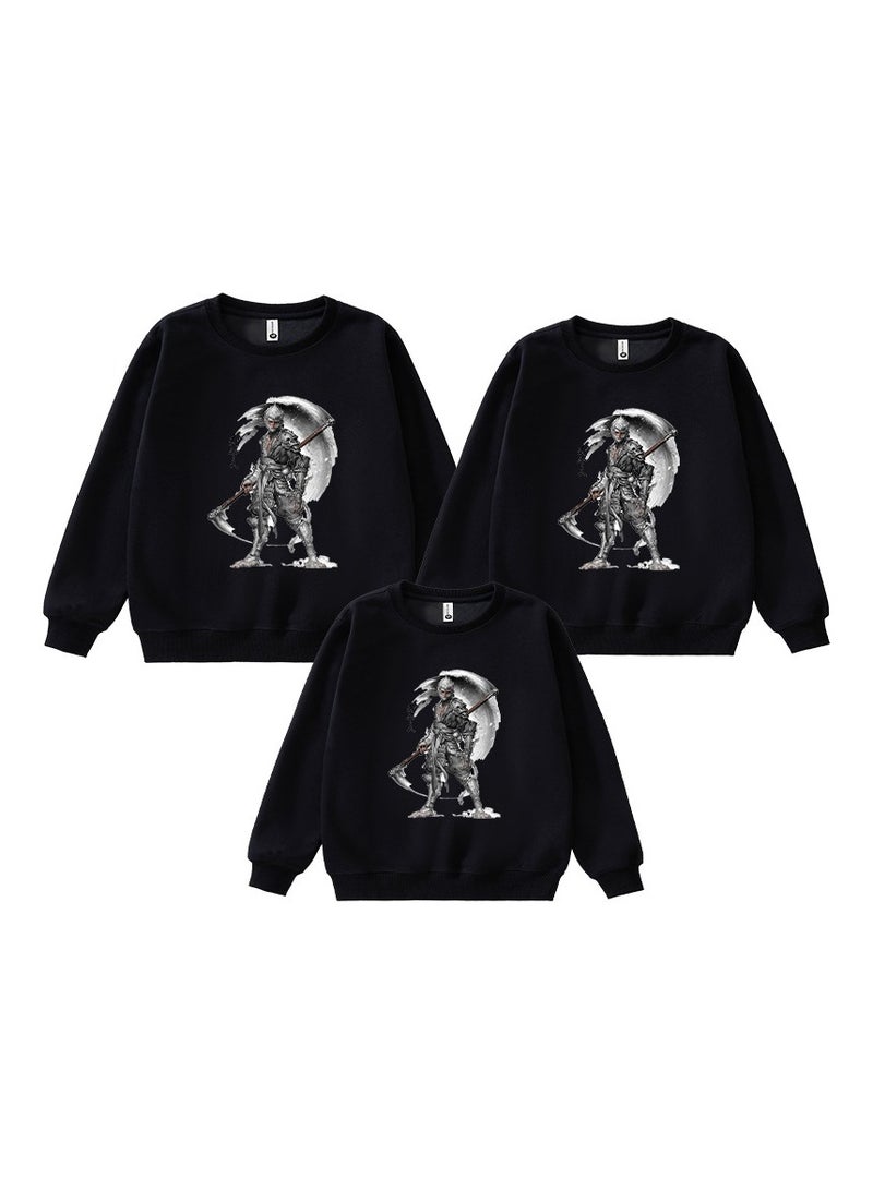 Black Myth Wukong Printed Parent Child Hoodie