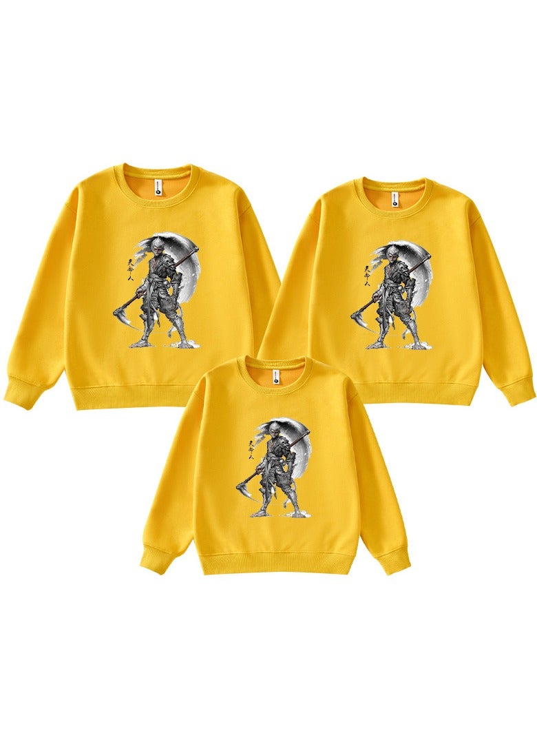 Black Myth Wukong Printed Parent Child Hoodie