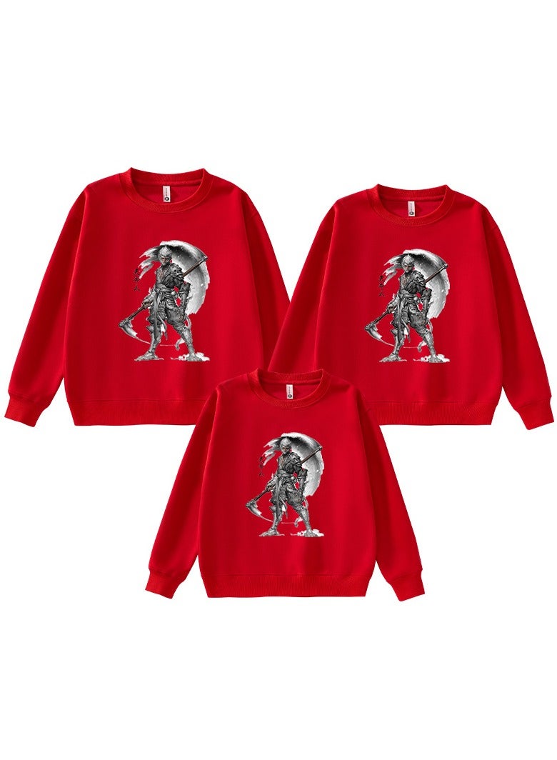 Black Myth Wukong Printed Parent Child Hoodie