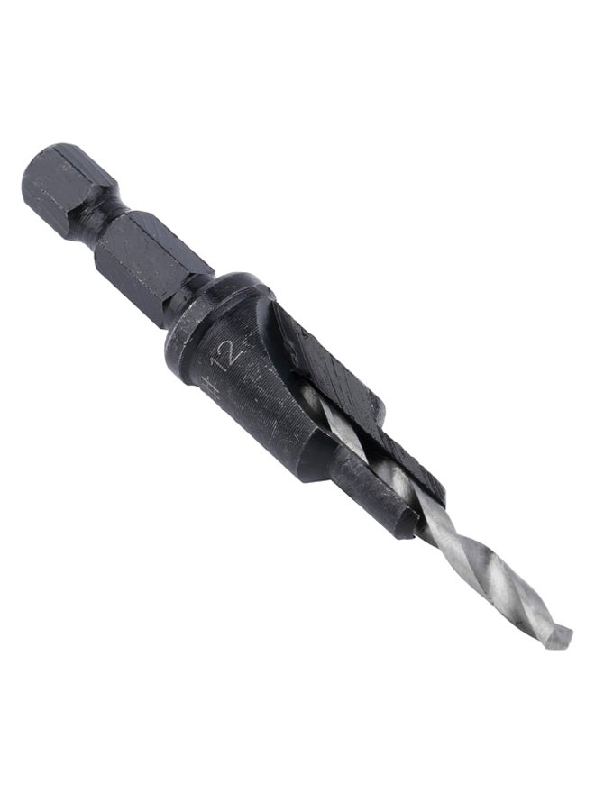 4-Piece Drill Bits With Shank Screw Black