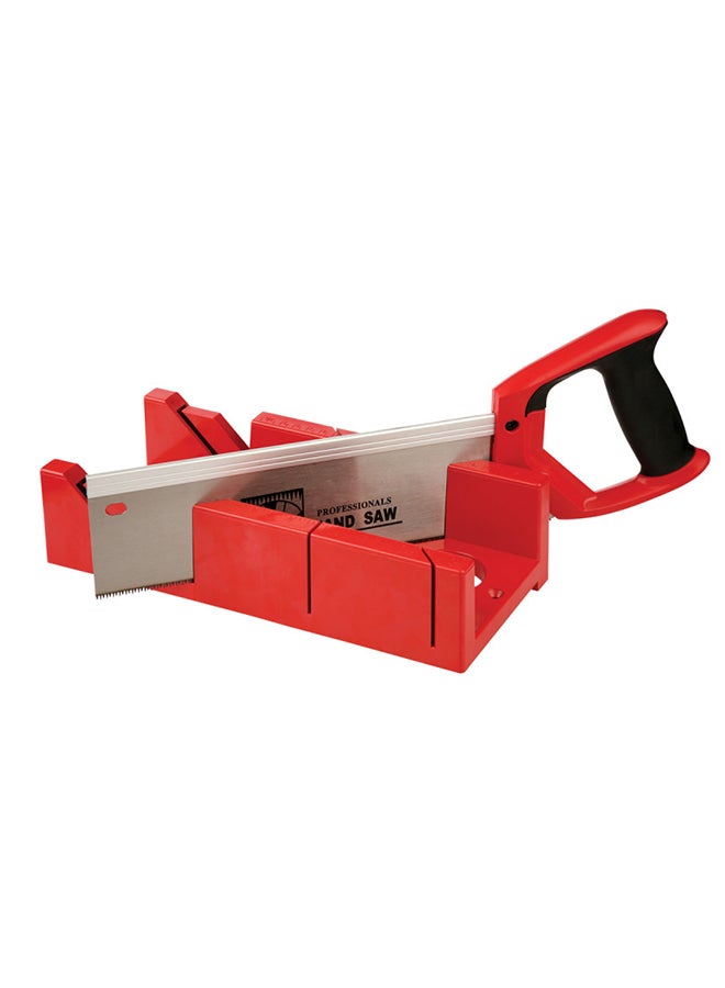 Miter Box And Saw Set Red/Silver 30cm