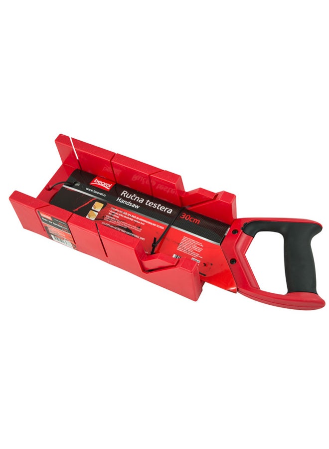 Miter Box And Saw Set Red/Silver 30cm