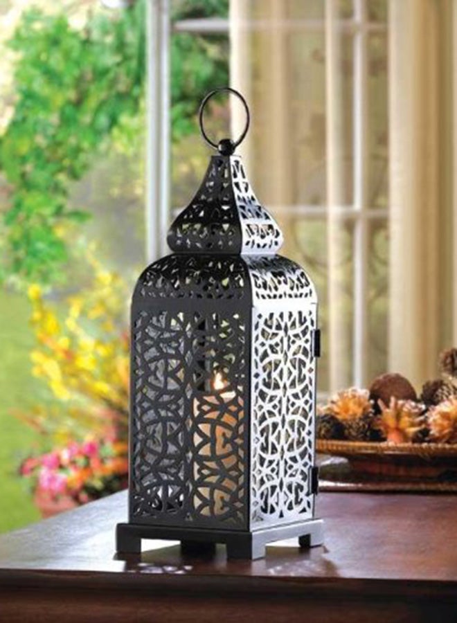 Moroccan Temple Tower Candle Holder Hanging Lantern Multicolour 13x4.13x4.13inch