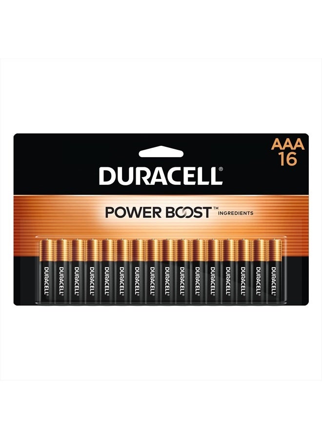 Duracell Coppertop AAA Batteries with Power Boost Ingredients, 16 Count Pack Triple A Battery with Long-lasting Power, Alkaline AAA Battery for Household and Office Devices