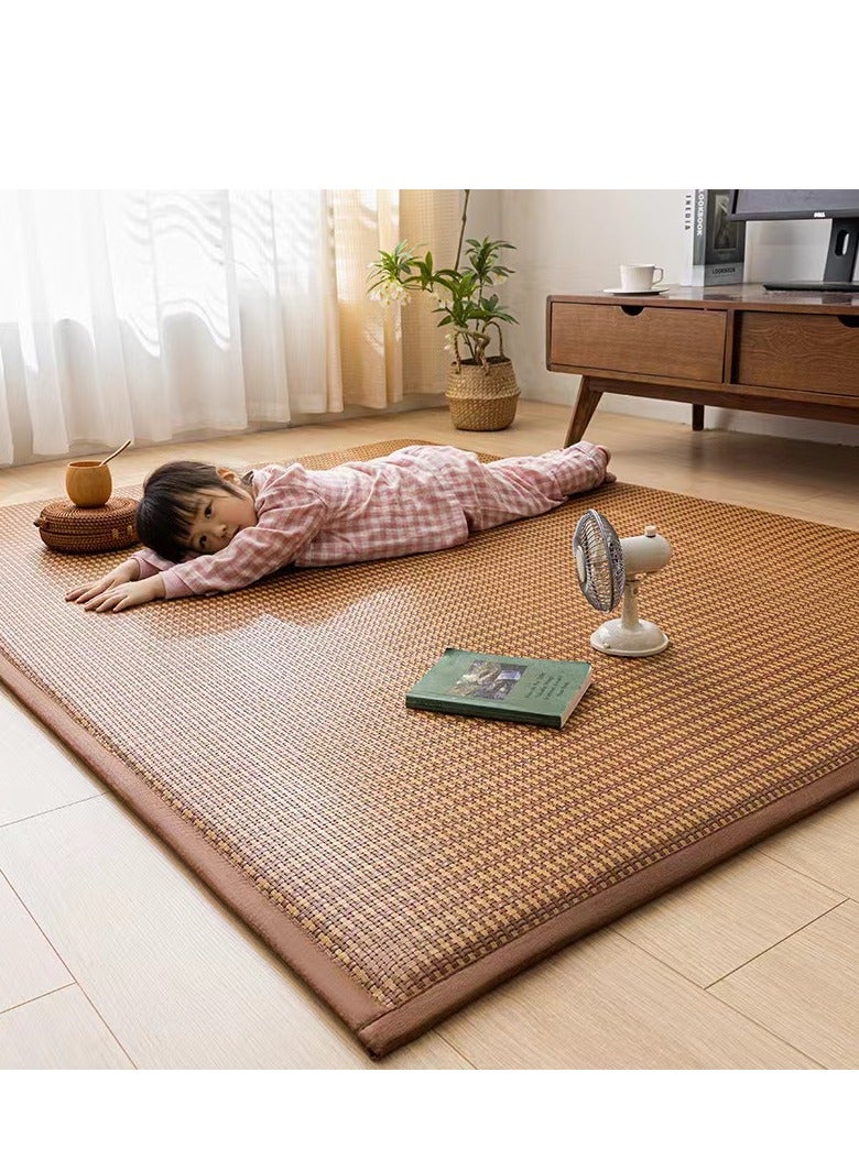 COOLBABY Floor Bamboo Sleeping Mat Cooling Mat Mattress Suitable for Home School Dormitory, Double sided (120 * 200)