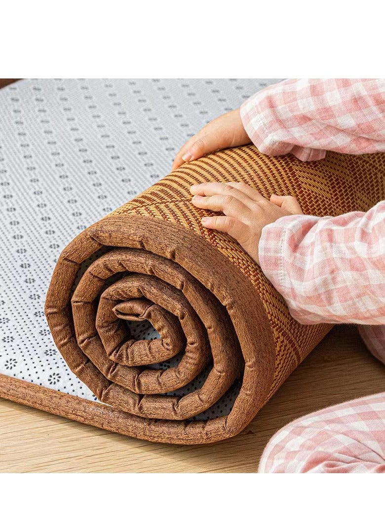 COOLBABY Floor Bamboo Sleeping Mat Cooling Mat Mattress Suitable for Home School Dormitory, Double sided (120 * 200)