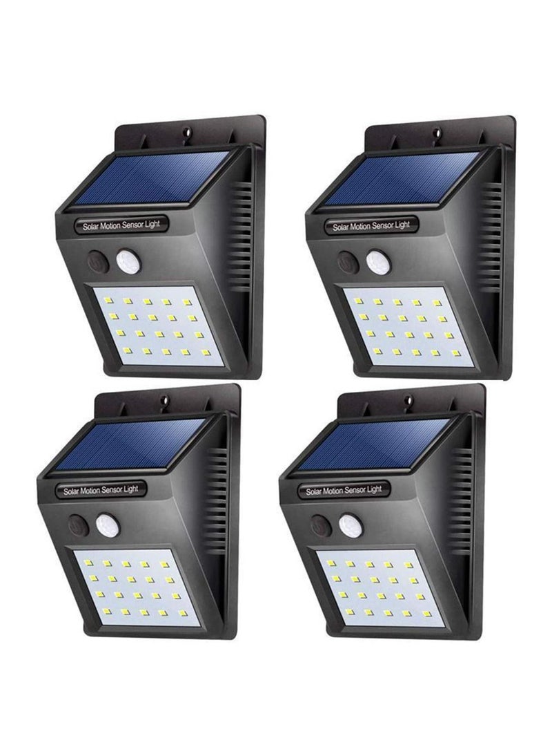 【4 pack】 35 LED Solar Lights Outdoor Waterproof Solar Motion Sensor Light Wireless Lights Outside Wall Lamp for Driveway Patio Garden Path