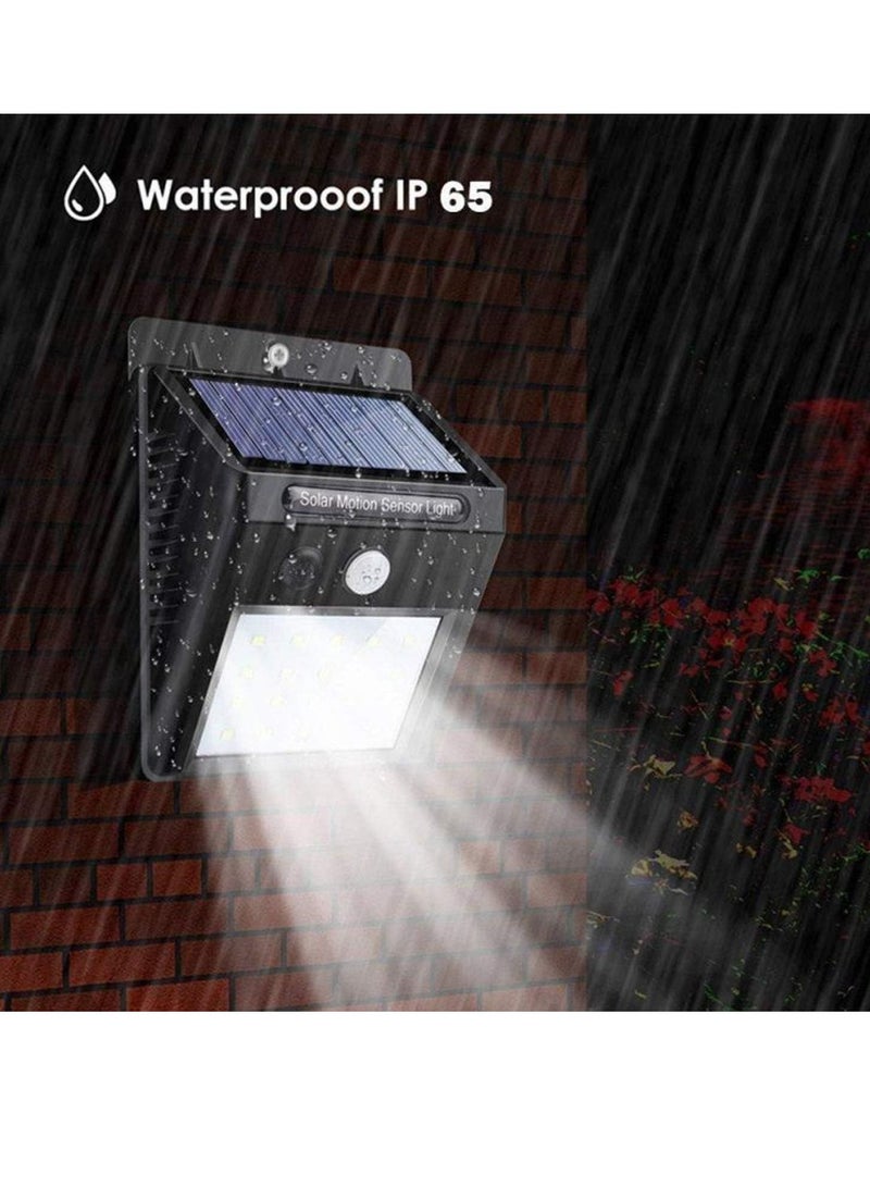 【4 pack】 35 LED Solar Lights Outdoor Waterproof Solar Motion Sensor Light Wireless Lights Outside Wall Lamp for Driveway Patio Garden Path