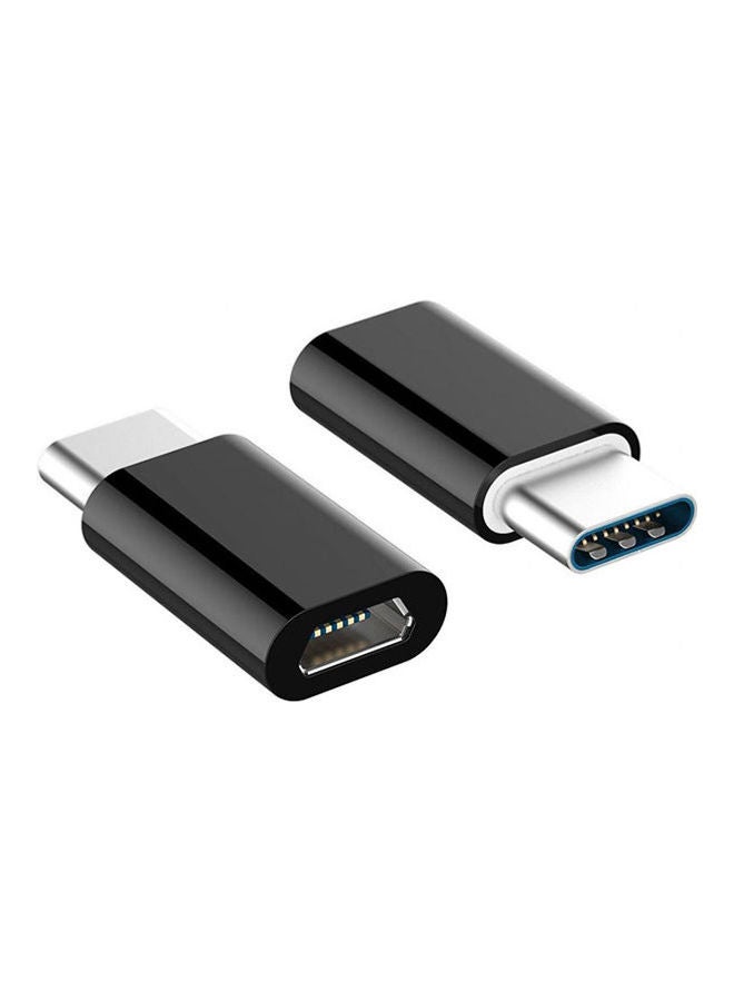 USb TypeB to Usb Type C Adapter Black